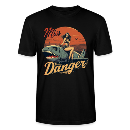 Miss Danger – Vintage Pin-Up Squadron - Unisex T-Shirt - Schwarz