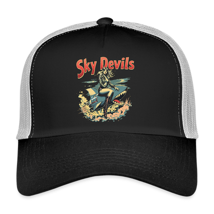 Sky Devils – Hell Yeah! - Trucker Cap - Schwarz/Steingrau