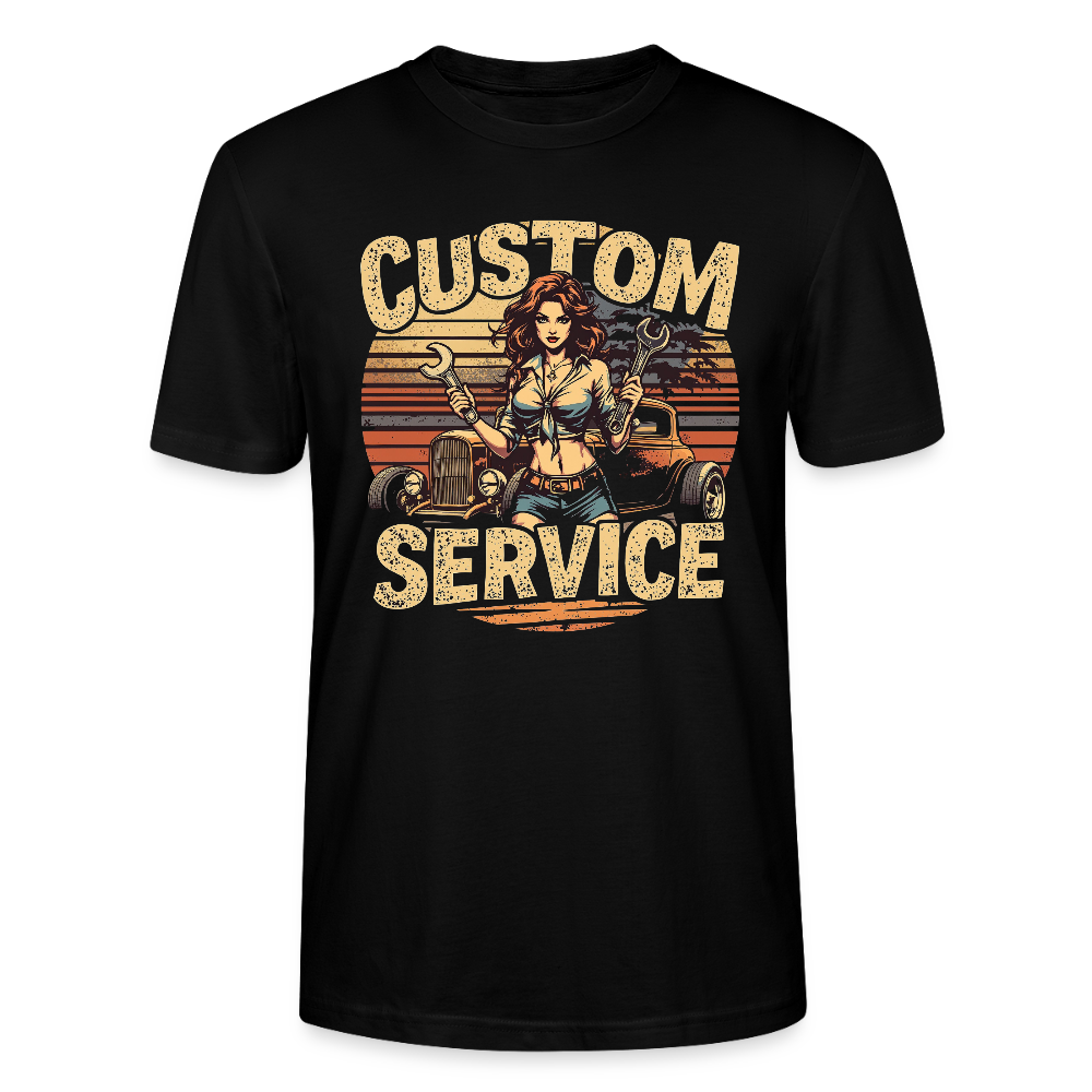 Custom Service – Hot Rod Garage Girl / Unisex T-Shirt - Schwarz