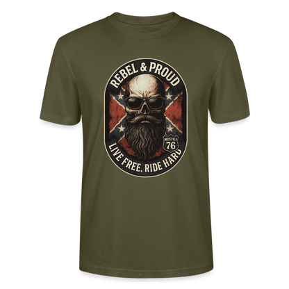 Rebel & Proud – Ride Hard Stanley/Stella Unisex T-Shirt CRAFTER - Khaki