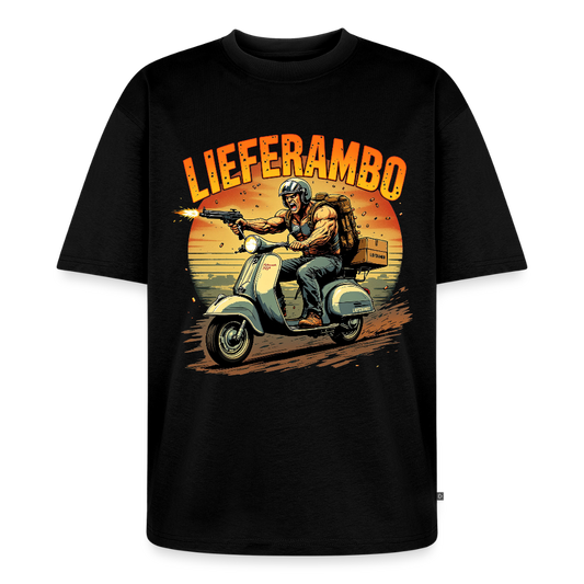 LIEFERAMBO / Unisex Oversized Bio T-Shirt - Schwarz