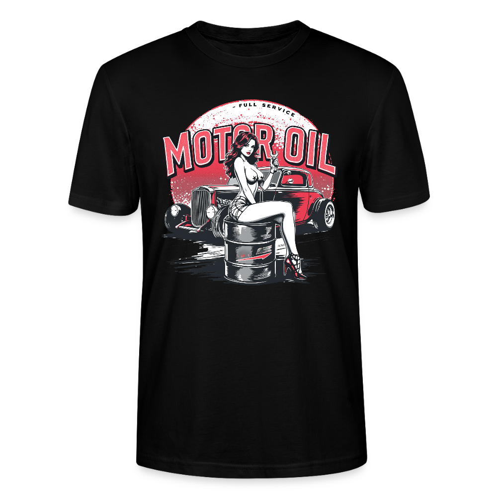 Motor Oil – Full Service Babe - Unisex T-Shirt - Schwarz
