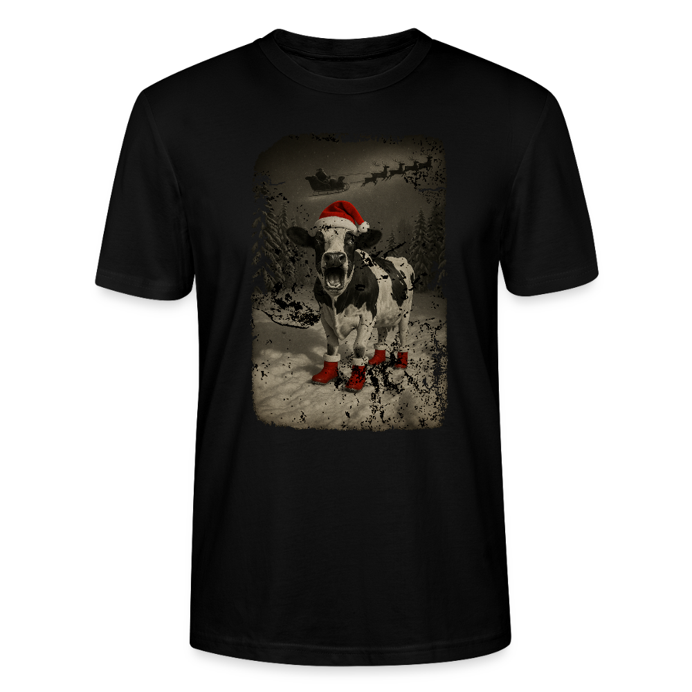 Weihnachtswahn auf der Weide - Premium T-Shirt - Schwarz