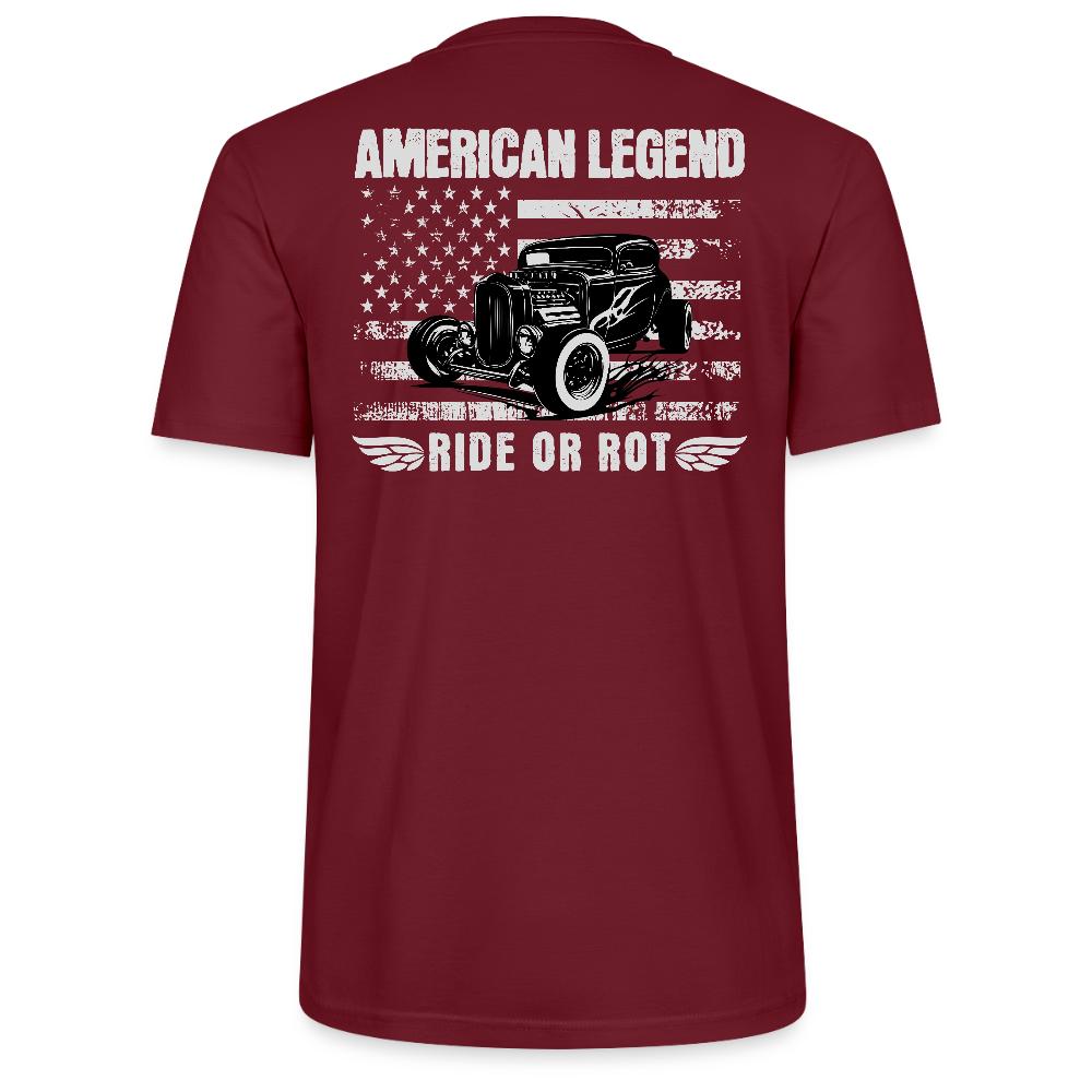Meistyle76 - American Legend – Ride or Rot -Stanley/Stella Unisex T-Shirt CRAFTER - Burgunderrot