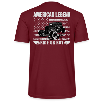 Meistyle76 - American Legend – Ride or Rot -Stanley/Stella Unisex T-Shirt CRAFTER - Burgunderrot