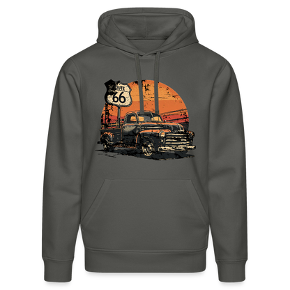 Route 66 Garage – Built to Last - Bio-Hoodie - Anthrazit