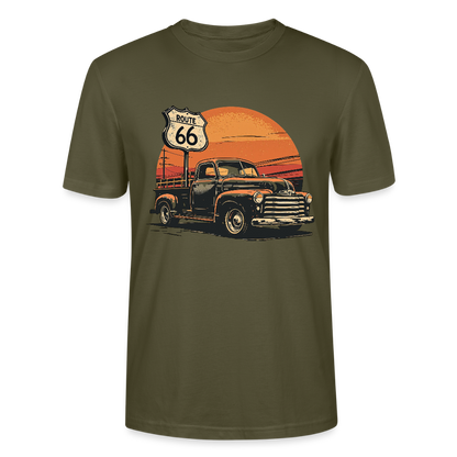 Route 66 Garage – Built to Last / Unisex T-Shirt - Khaki