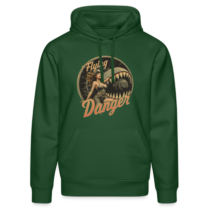 Flying Danger -  Bio-Hoodie - Flaschengrün