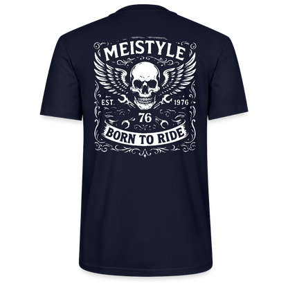 Backprint  Meistyle76 – Born to Ride - Stanley/Stella Unisex T-Shirt CRAFTER - Navy