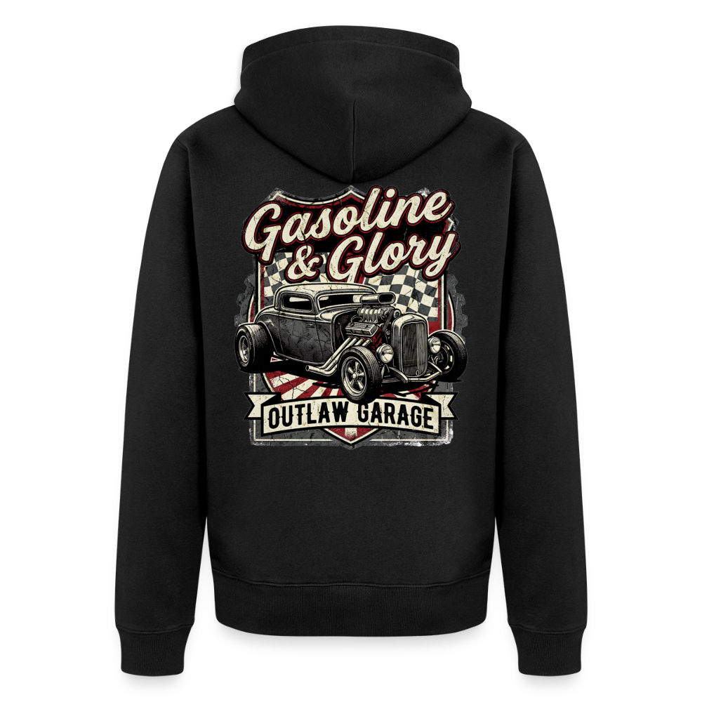 Männer Premium Kapuzenjacke - Schwarz