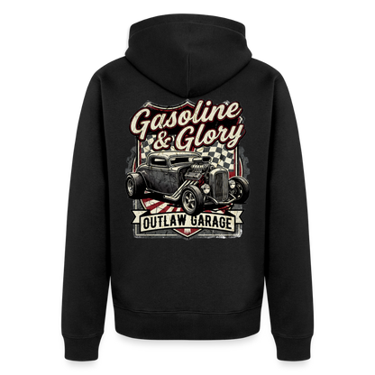 Männer Premium Kapuzenjacke - Schwarz