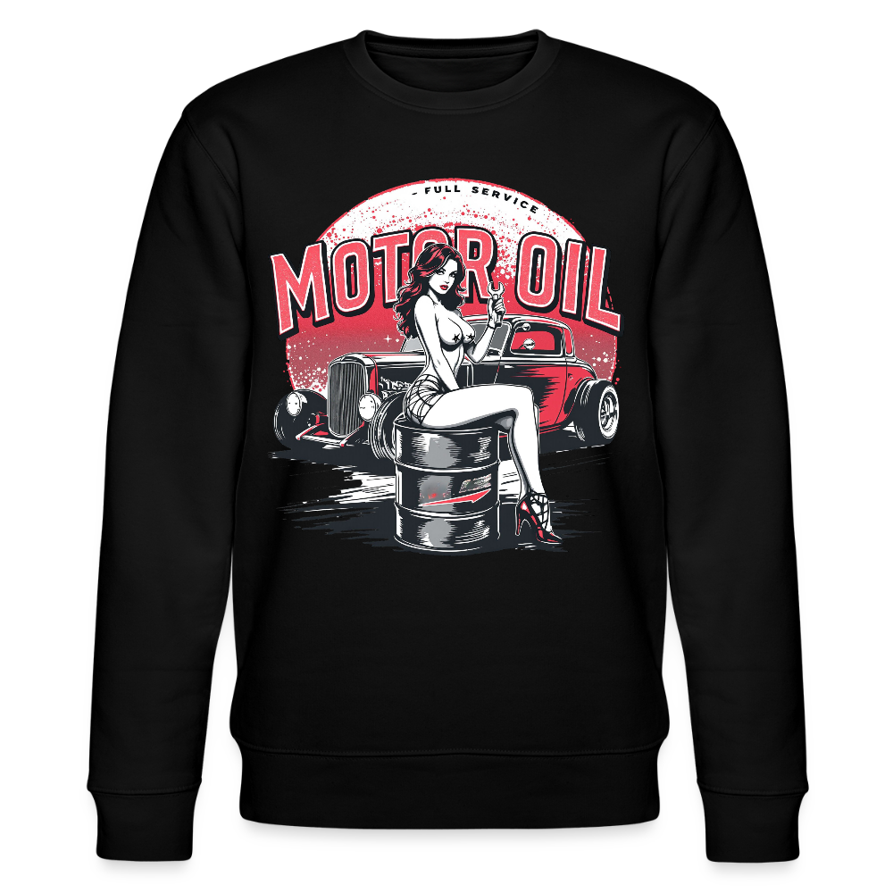 Motor Oil – Full Service Babe - Bio-Sweatshirt - Schwarz