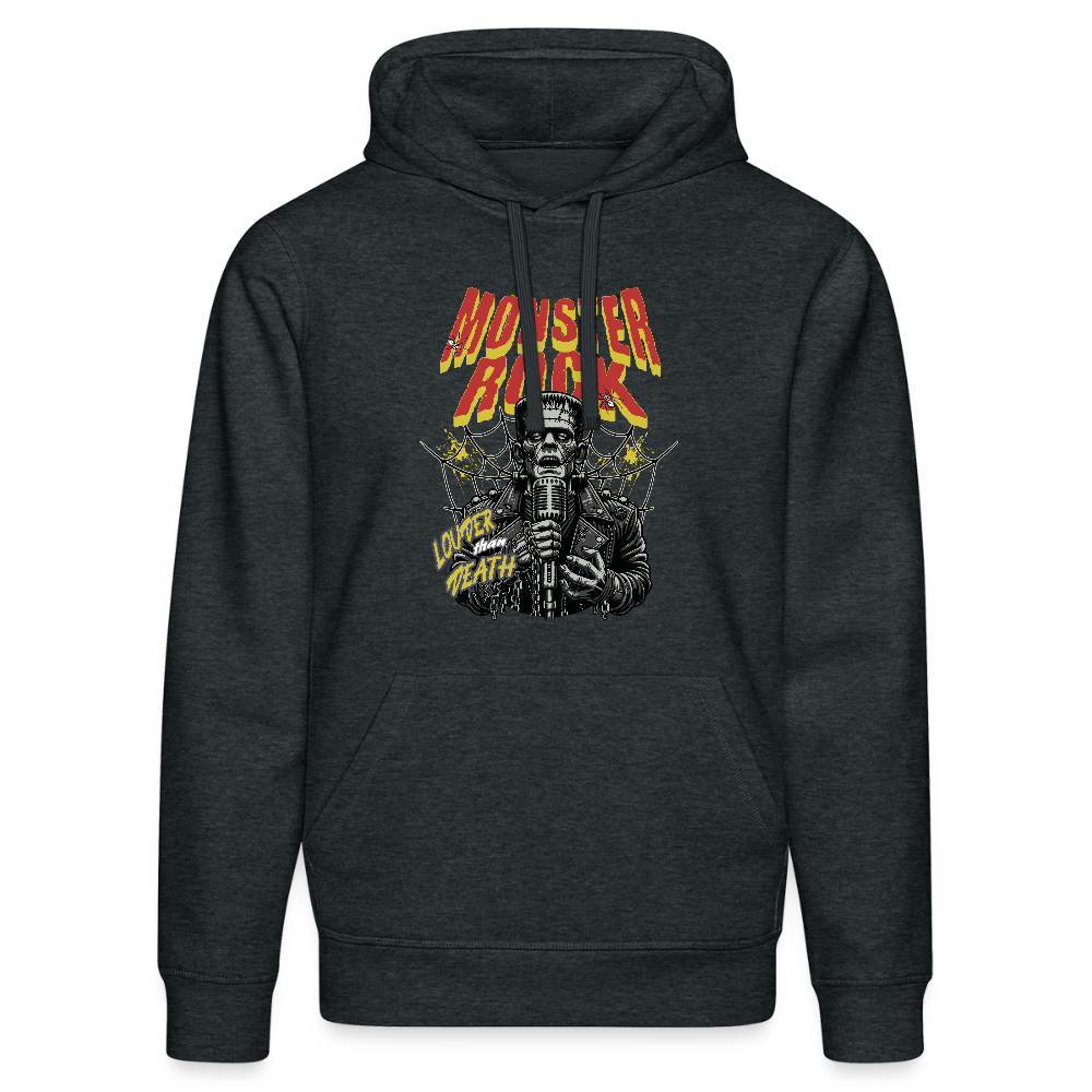 Monster Rock – Louder Than Death -  Bio-Hoodie - Dunkelgrau meliert