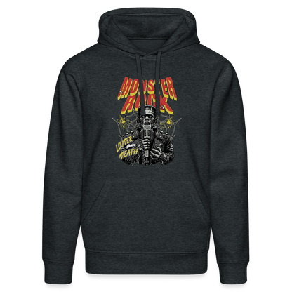 Monster Rock – Louder Than Death -  Bio-Hoodie - Dunkelgrau meliert