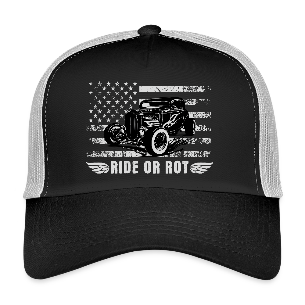 Ride or Rot - Trucker Cap - Schwarz/Steingrau