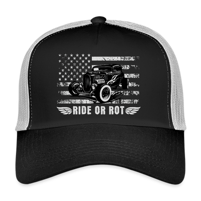 Ride or Rot - Trucker Cap - Schwarz/Steingrau