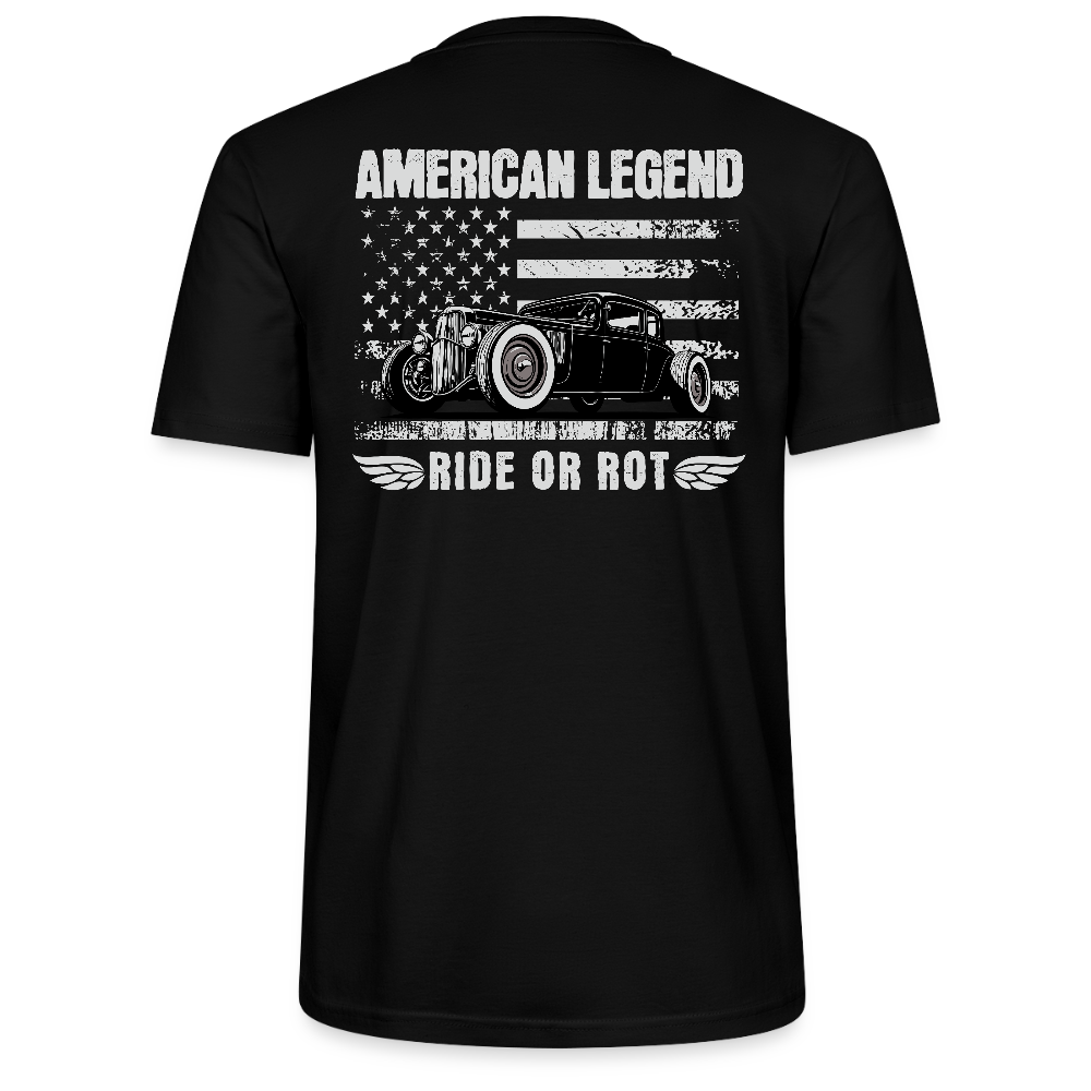 Backprint  American Legend – Ride or Rot - Stanley/Stella Unisex T-Shirt CRAFTER - Schwarz