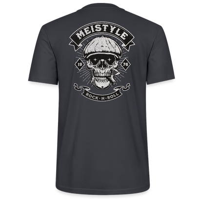 Backprints  Meistyle 76 – Rock ’n’ Roll Skull -   Stanley/Stella Unisex T-Shirt CRAFTER - Dunkles Graublau