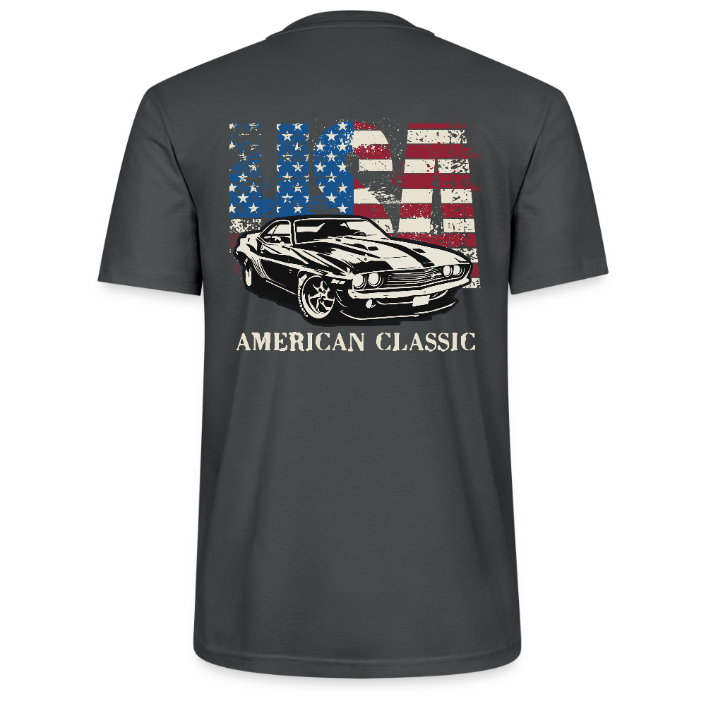 Backprint USA American Classic – Muscle Car & Flag  Stanley/Stella Unisex T-Shirt CRAFTER - Anthrazit