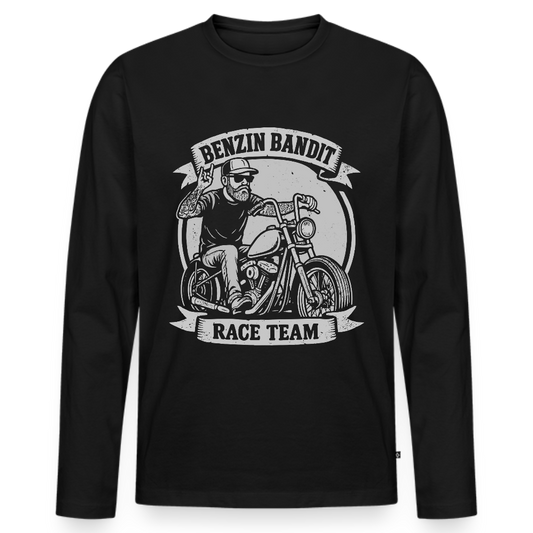 Benzin Bandit – Race Team  - Männer Premium Bio Langarmshirt - Schwarz