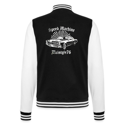 Speed Machine - College-Sweatjacke - Schwarz/Weiß