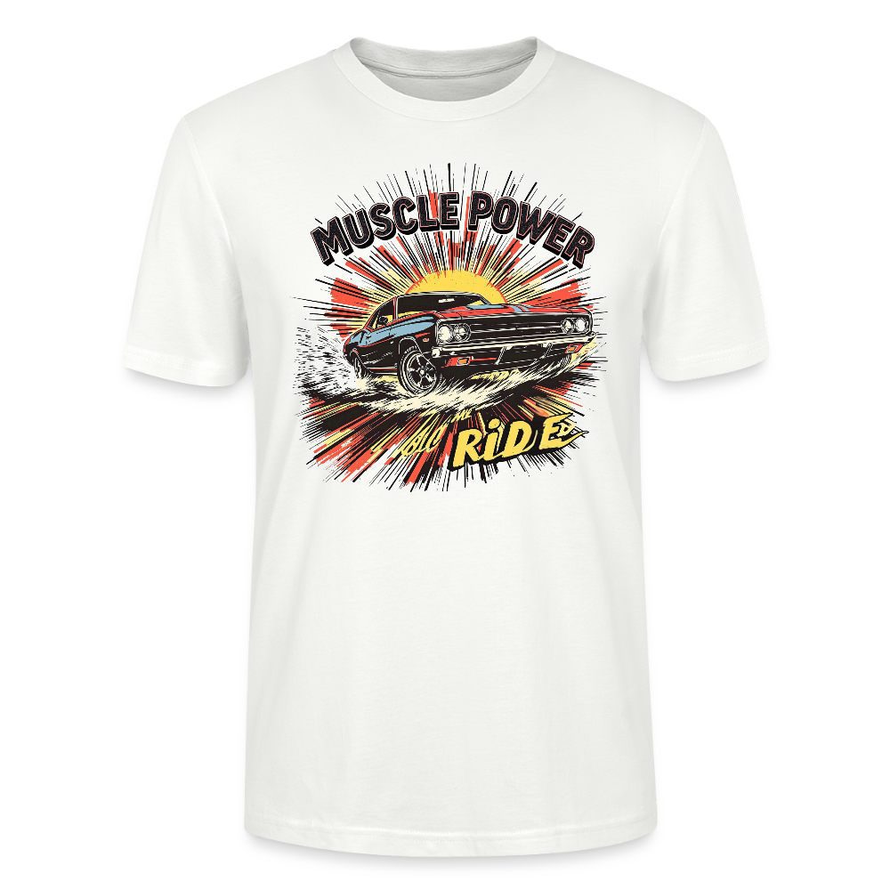 Muscle Power – Hold the Ride - Unisex T-Shirt - Weiß