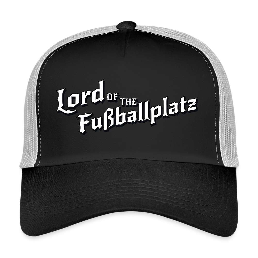 Lord of the Fußballplatz – Der einzig wahre Herr der Kreisliga - Trucker Cap - Schwarz/Steingrau