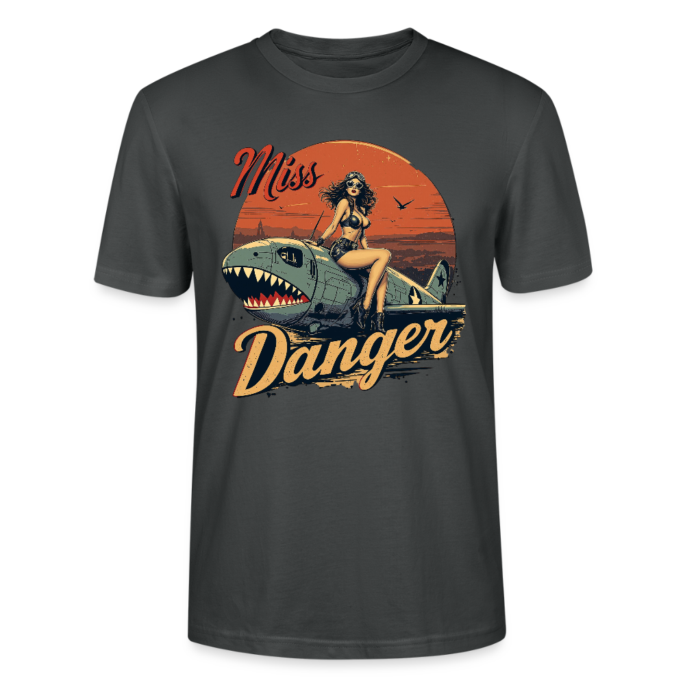 Miss Danger – Vintage Pin-Up Squadron - Unisex T-Shirt - Anthrazit