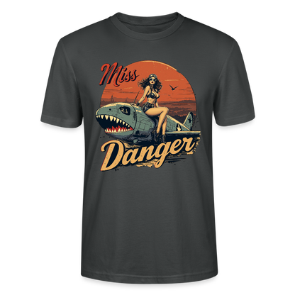 Miss Danger – Vintage Pin-Up Squadron - Unisex T-Shirt - Anthrazit