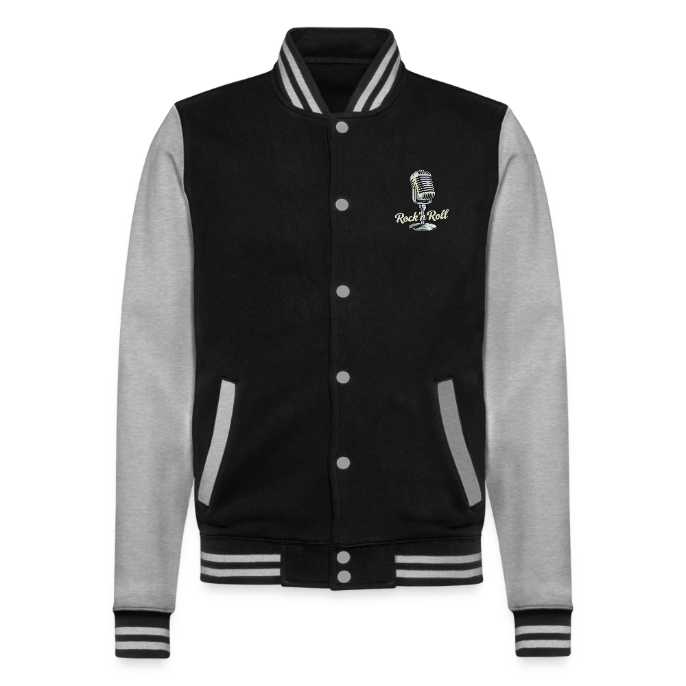 Old School Diner – Classic 50s Style - College-Sweatjacke - Schwarz/Grau meliert