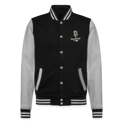 Old School Diner – Classic 50s Style - College-Sweatjacke - Schwarz/Grau meliert