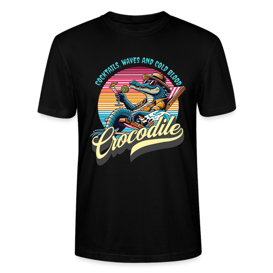 Cocktails, Waves & Cold Blood – Crocodile Chill - Stanley/Stella Unisex T-Shirt CRAFTER - Schwarz