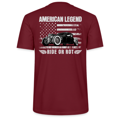 Backprint  American Legend – Ride or Rot - Stanley/Stella Unisex T-Shirt CRAFTER - Burgunderrot
