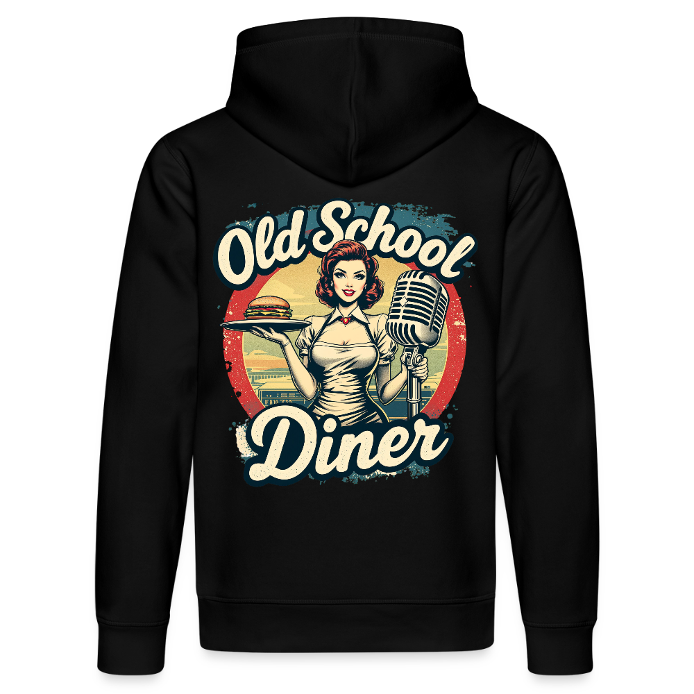 Old School Diner – Classic 50s Style - Bio-Hoodie - Schwarz