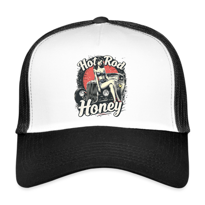 Hot Rod Honey - Trucker Cap - Weiß/Schwarz