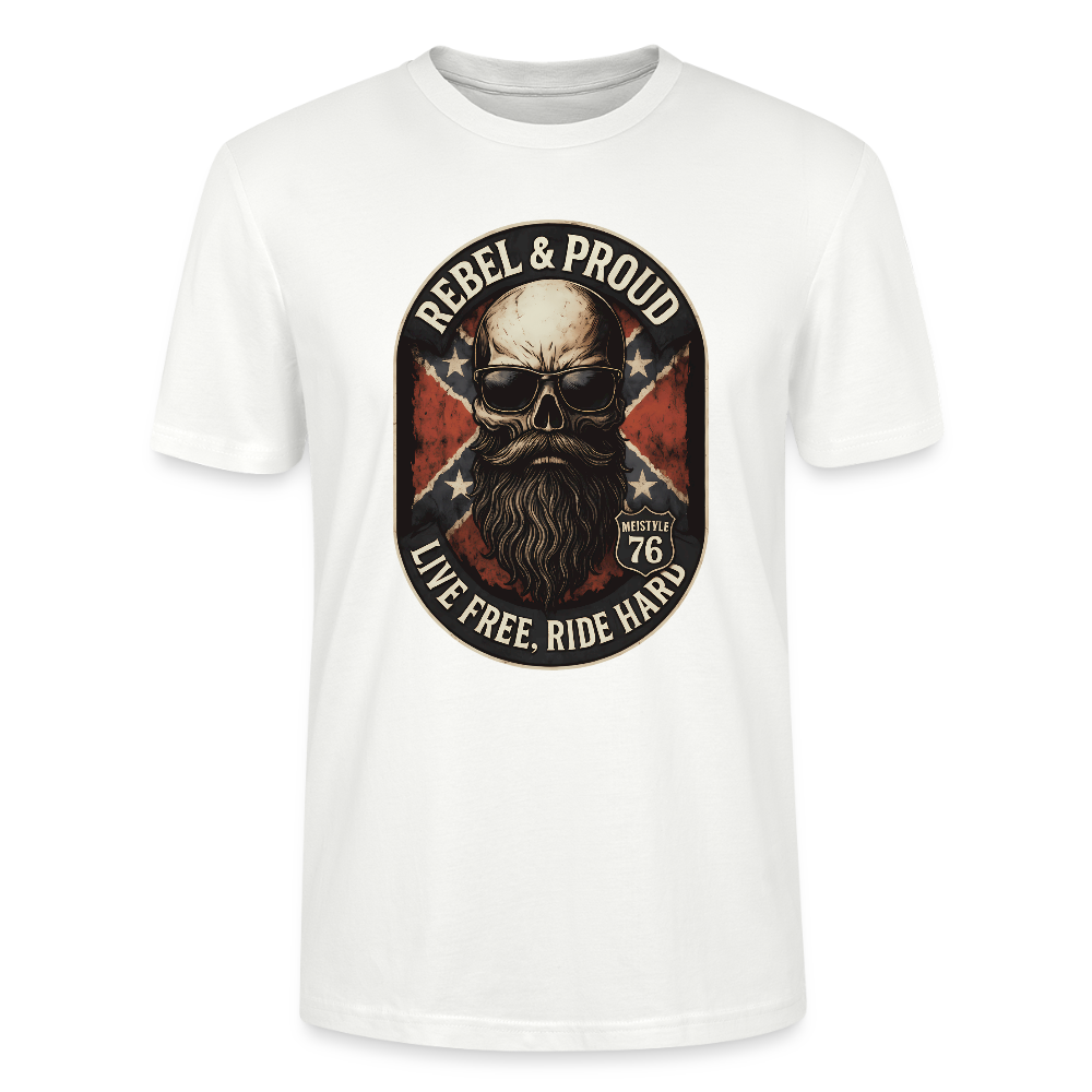 Rebel & Proud – Ride Hard Stanley/Stella Unisex T-Shirt CRAFTER - Weiß