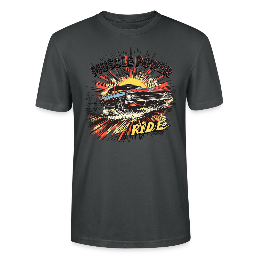 Muscle Power – Hold the Ride - Unisex T-Shirt - Anthrazit