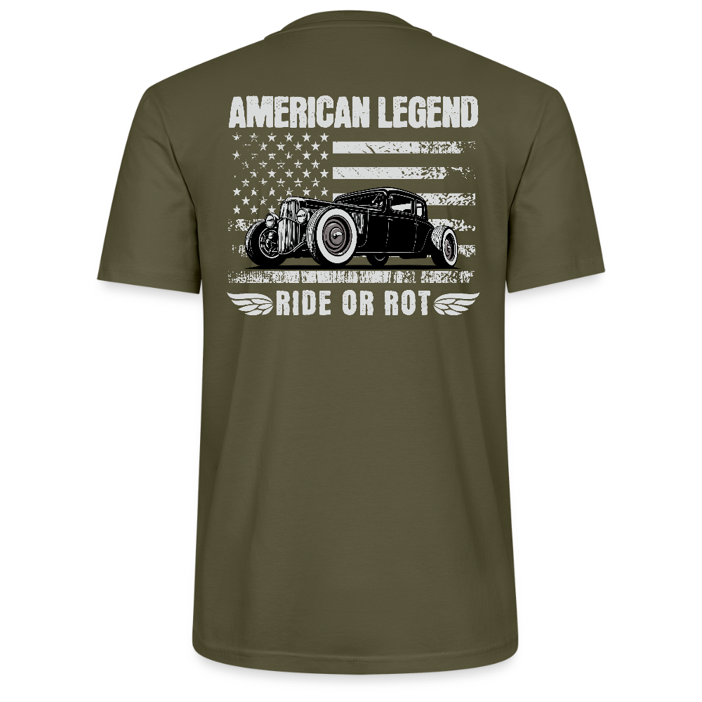 Backprint  American Legend – Ride or Rot - Stanley/Stella Unisex T-Shirt CRAFTER - Khaki
