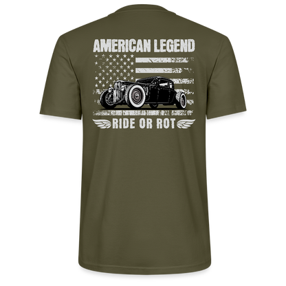 Backprint  American Legend – Ride or Rot - Stanley/Stella Unisex T-Shirt CRAFTER - Khaki