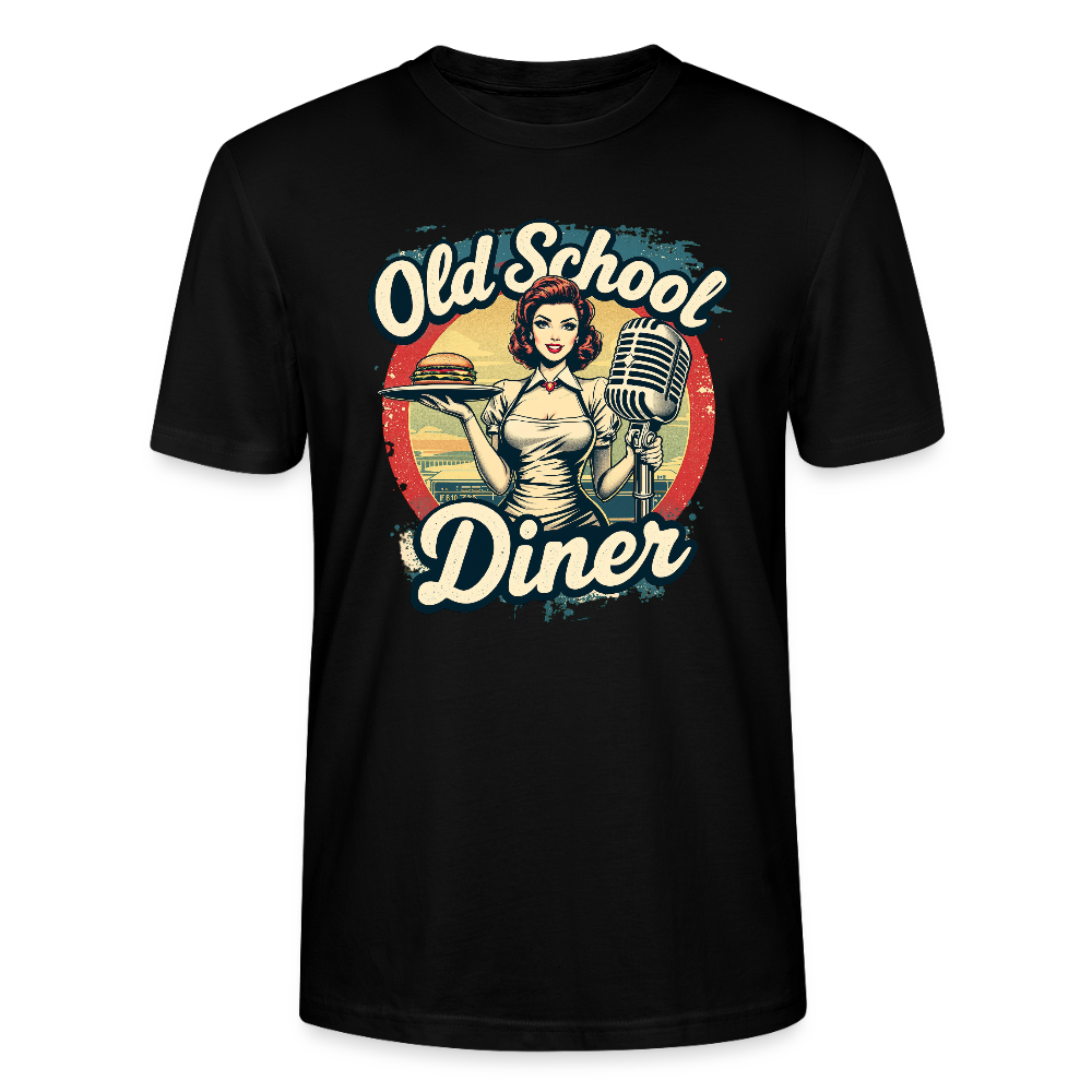 Old School Diner – Classic 50s Style - Unisex T-Shirt - Schwarz