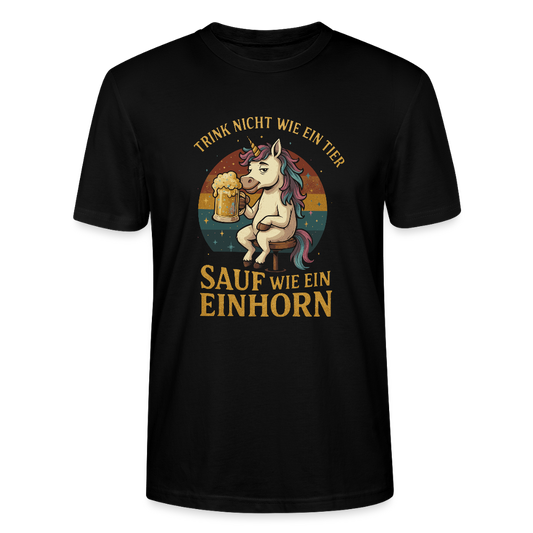 Sauf wie ein Einhorn - Stanley/Stella Unisex T-Shirt CRAFTER - Schwarz