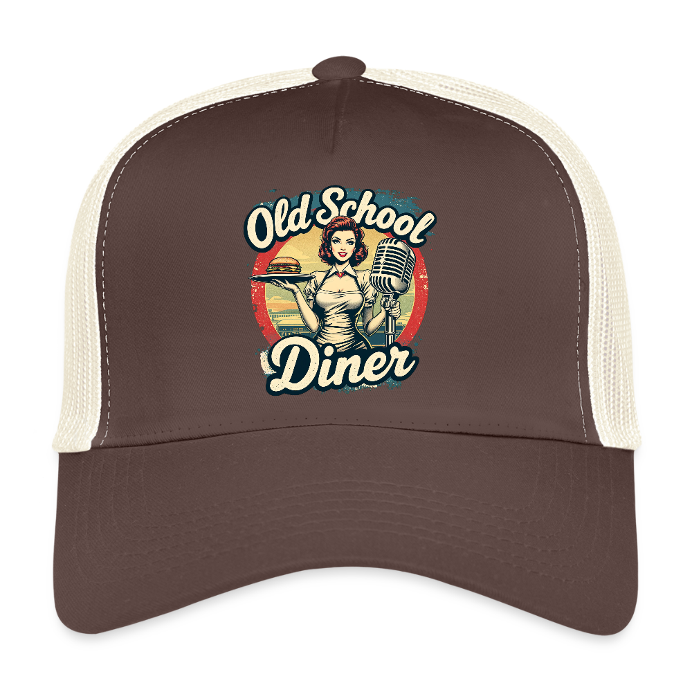Old School Diner – Trucker Cap - Braun/Beige