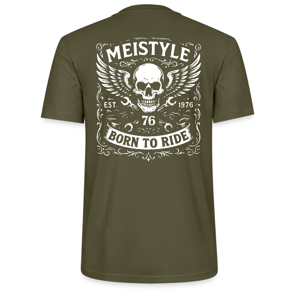 Backprint  Meistyle76 – Born to Ride - Stanley/Stella Unisex T-Shirt CRAFTER - Khaki