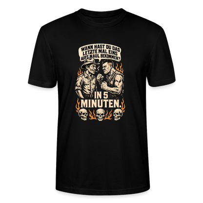 In 5 Minuten aufs Maul - Stanley/Stella Unisex T-Shirt CRAFTER - Schwarz