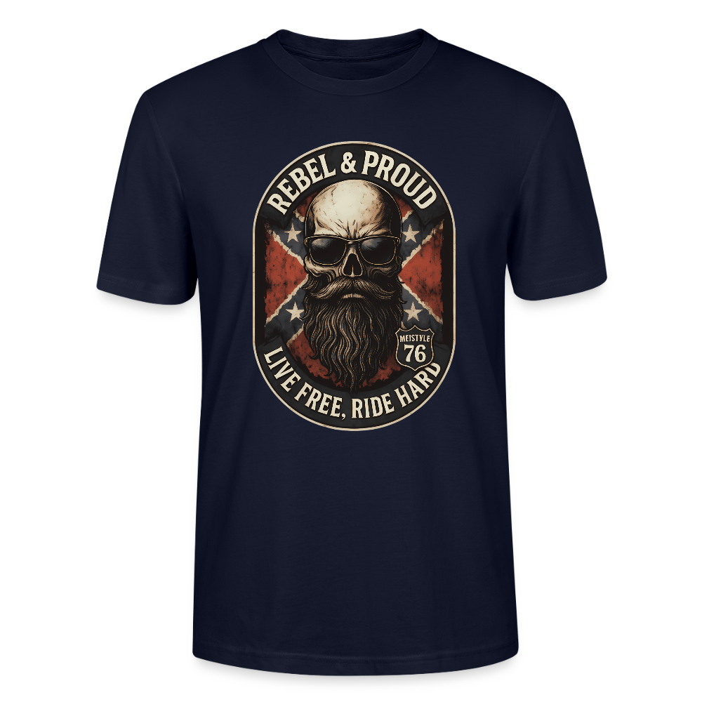 Rebel & Proud – Ride Hard Stanley/Stella Unisex T-Shirt CRAFTER - Navy