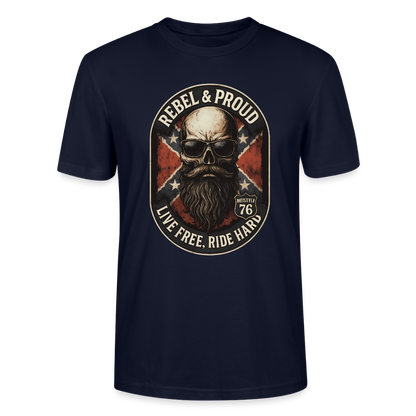Rebel & Proud – Ride Hard Stanley/Stella Unisex T-Shirt CRAFTER - Navy