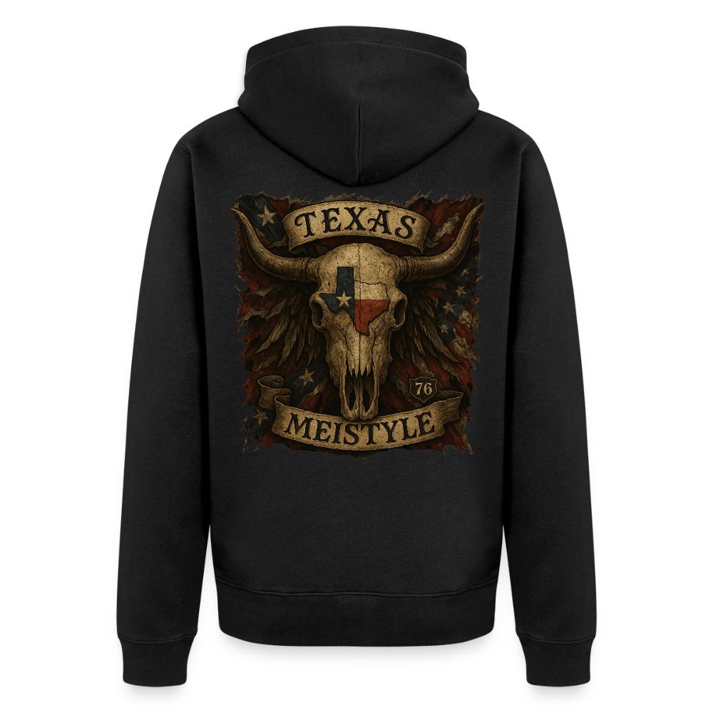 Longhorn Skull - Meistyle76 - Männer Premium Kapuzenjacke - Schwarz