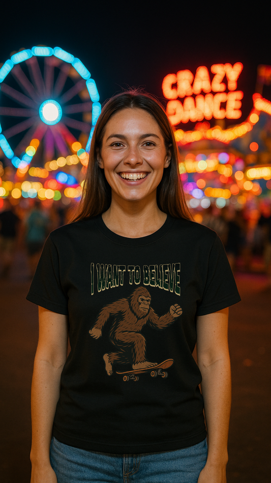 🛹 I Want to Believe – Bigfoot on Board
