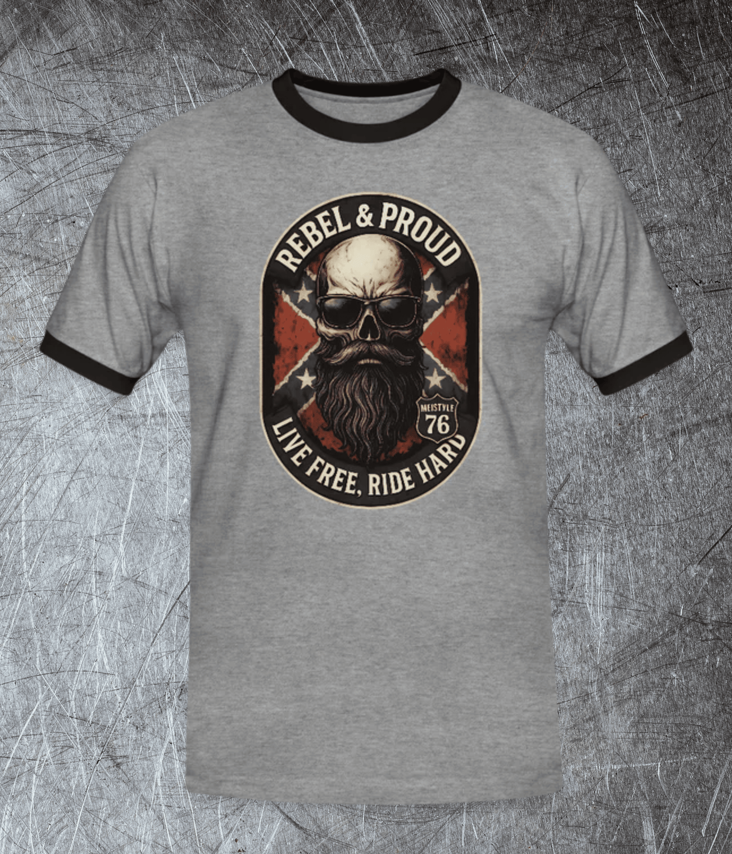 😎🤙 Rebel & Proud – Ride Hard - Männer Kontrast-T-Shirt