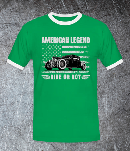 😎🤙 American Legend – Ride or Rot - Männer Kontrast-T-Shirt